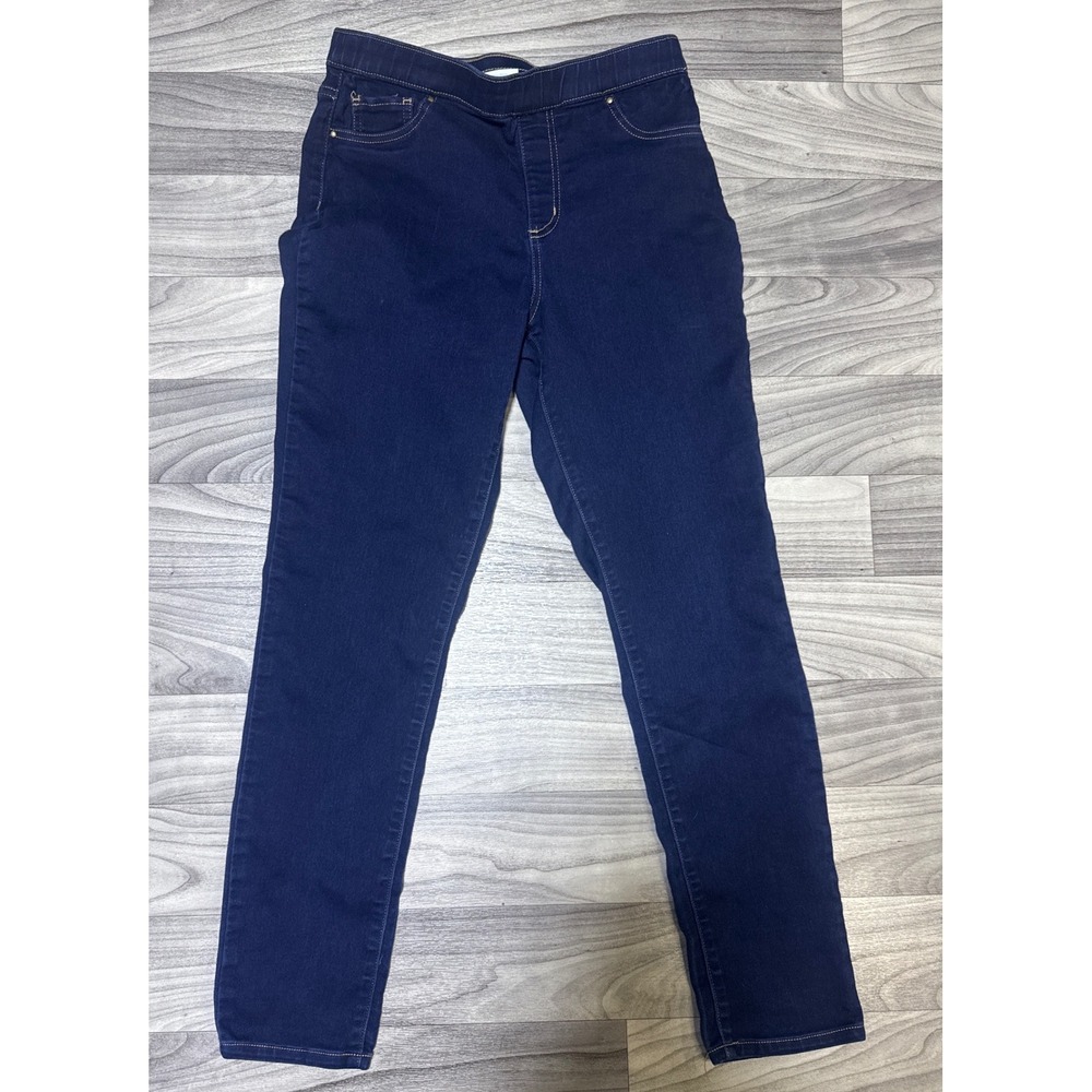 Denim & Co Indigo Blue Pull On Jeggings Slim Leg Stretch Pants Size 6